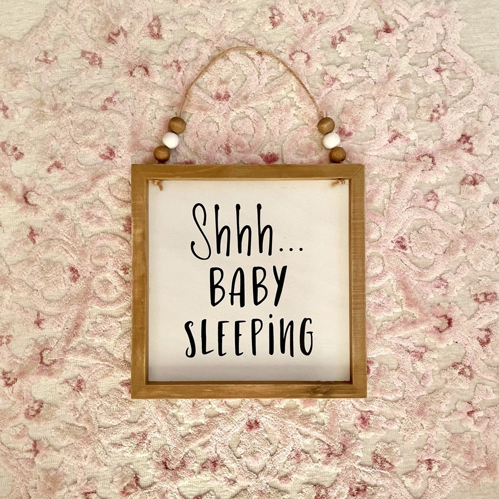 Shhh Baby Sleeping Wooden Sign